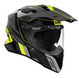 Airoh Commander 2 Endurohelm in Matt-Schwarz mit Grau und Fluo-Gelb, mit Visier und Belüftungsöffnungen
