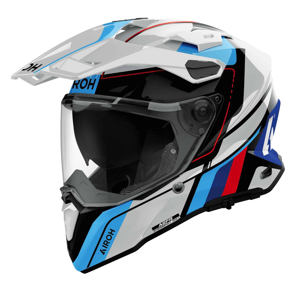 Airoh Helm Commander 2 Skip weiß/schwarz-blau-rot