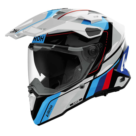 Airoh Helm Commander 2 Skip weiß/schwarz-blau-rot
