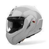 Airoh Mathisse II Klapphelm in zementgrau mit klarer Visieröffnung, robustes Design für sicheren Kopfschutz