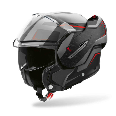 Airoh Helm Mathisse II Magnet matt-schwarz/grau-rot