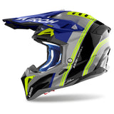 Airoh Helm Aviator 3 Hima grau/blau-fluo-gelb