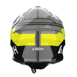 Motocrosshelm Airoh Aviator Ace 2 Fury in Grau, Schwarz-Fluo-Gelb mit Visier und Belüftungsöffnungen