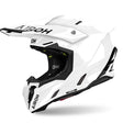 Weißer Airoh Twist 3 Motocrosshelm mit visier und Belüftung, für sicheren Schutz beim Offroad-Fahren