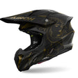 Airoh Twist 3 Motocrosshelm in matt-schwarz und Bronze mit klarem Visier, robustes Design für Offroad-Fahrten.