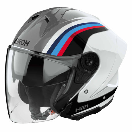Airoh Helm H 21 Arrow weiß/grau-blau-rot