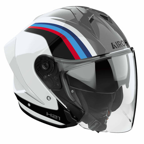 Airoh Helm H 21 Arrow weiß/grau-blau-rot