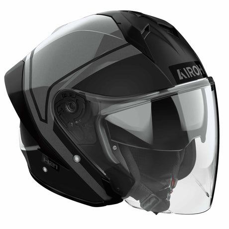 Airoh Helm H 21 Square schwarz/grau