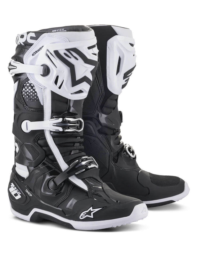 Alpinestars Tech 10 Stiefel Schwarz/Weiß