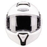 Weißer Caberg Klapphelm Trip mit Visier und Belüftungsöffnungen, aerodynamisches Design für Motorradfahrer.