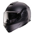 Matt-schwarzer Caberg Klapphelm Trip mit klarem Visier und bequemer Passform, ideal für komfortables Motorradfahren.