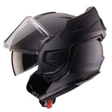 Matt-schwarzer Caberg Klapphelm Trip mit visier und komfortabler Passform, ideal für Motorradfahrer.