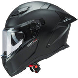 Matt-schwarzer Caberg Drift Evo II Integralhelm mit belüfteten Lüftungsöffnungen und sportlichem Design.