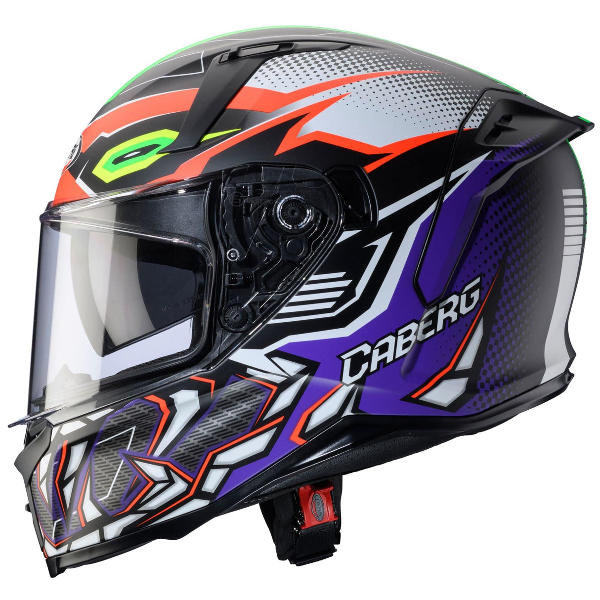 Caberg Helm Avalon X Gurkha matt-schwarz/orange-grün-lila
