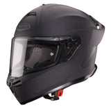 Schwarz matt Caberg Roxter Integralhelm mit aerodynamischem Design und sicherer Passform.