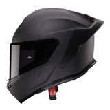 Matt-schwarzer Caberg Roxter Integralhelm mit klarer Visier-Front und Belüftungsöffnungen, sicher und bequem für Motorradfahrer.