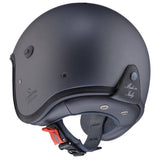 Matt-graue, metallic Caberg Freeride X Jethelm mit klarer Visier und komfortabler Passform, ideal für den Motorsportunterricht.