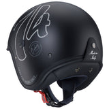 Schwarze Jethelm Caberg Freeride X 74 in matt-schwarz und Anthrazit, mit klarer Sichtscheibe und komfortabler Passform