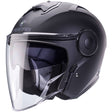 Schwarz matt Jethelm von Caberg Soho, leichtes und stylisches Caberg Helm Modell mit visier und komfortabler Passform.