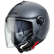 Matt-grauer, metallic Caberg Riviera V4 X Jethelm mit moderner Design und klarer Sicht, bequemes und sicheres Motorradhelm-Design