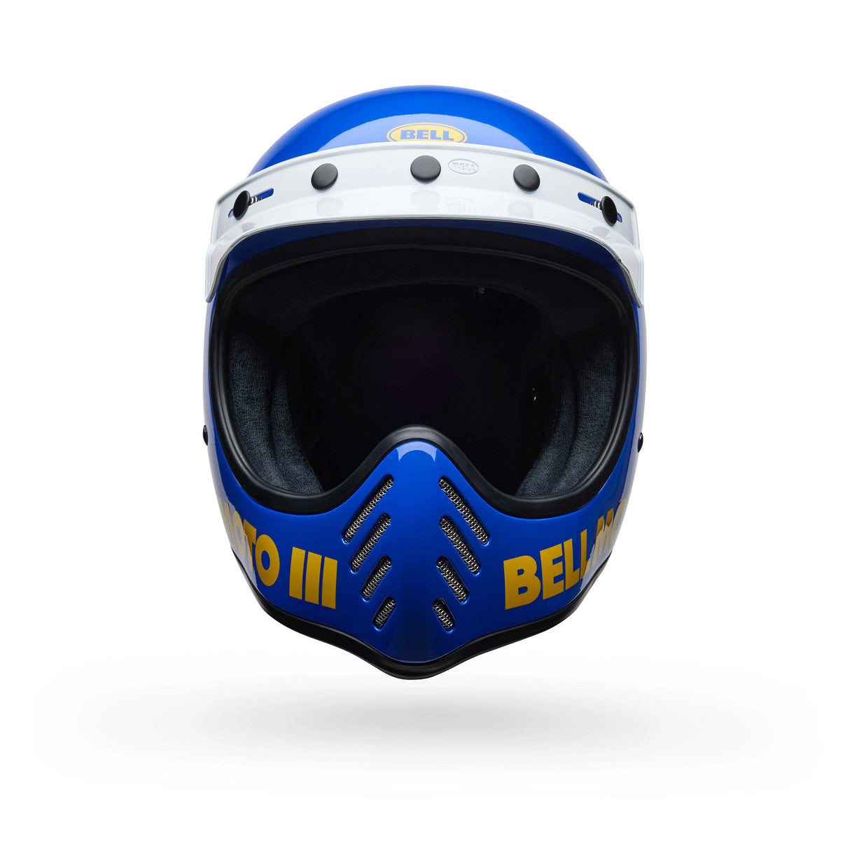 Bell Moto-3 Classic Gloss Blau Motocrosshelm