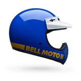 Bell Moto-3 Classic Gloss Blau Motocrosshelm