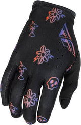 Fly Racing Lite Outline Special Edition Jugend-Motorradhandschuhe in Rot, Schwarz und Lila, mit Schutz und flexiblem Design