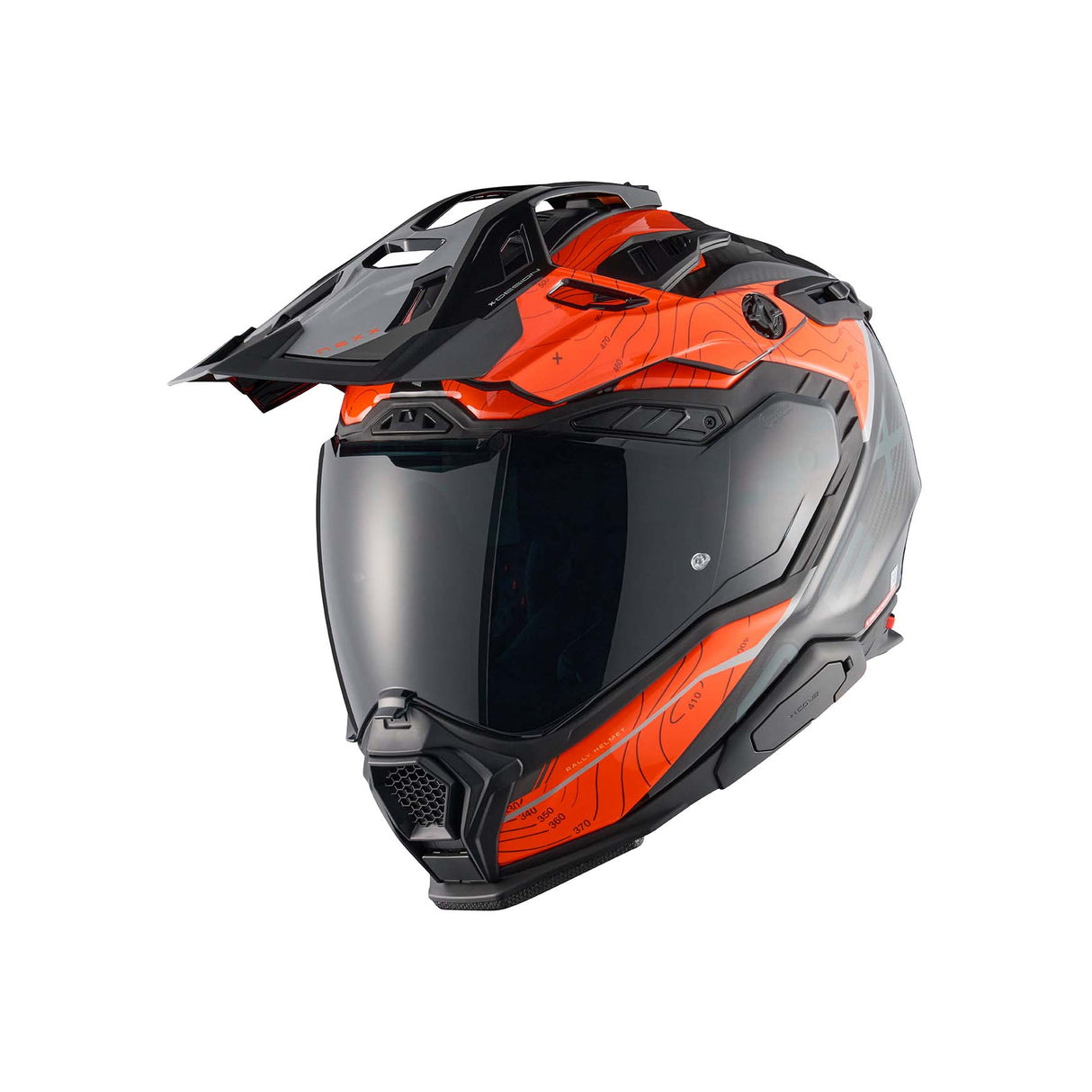 NEXX Helm X.WED3 FURKA CARBON Orange.Grau