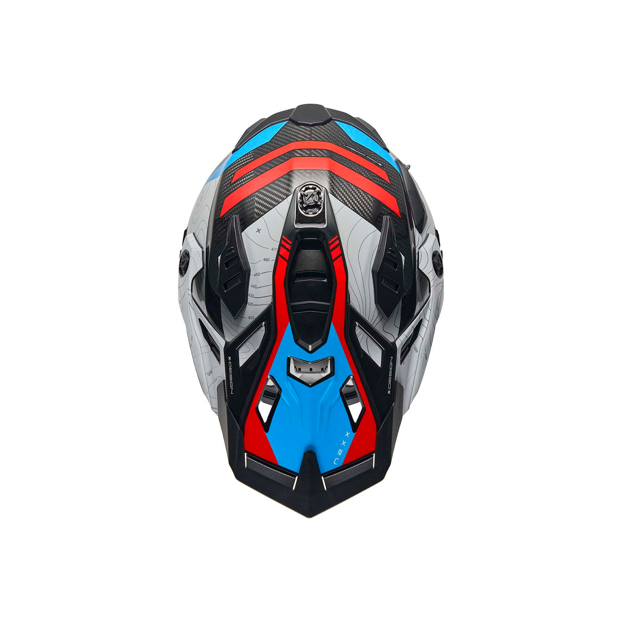 NEXX Helm X.WED3 FURKA CARBON Rot.Blau