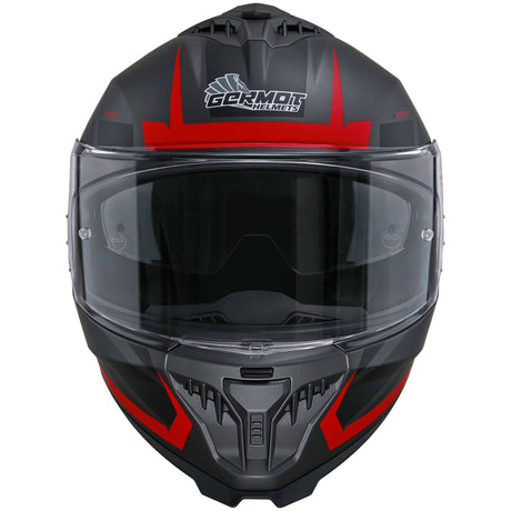 Germot Helm GM 811 matt-schwarz/gun-rot