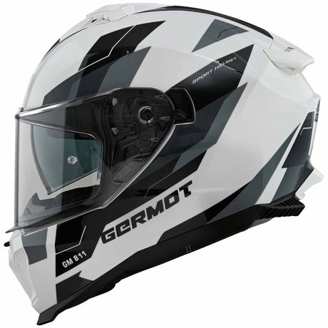 Germot Helm GM 811 weiß/schwarz-anthrazit