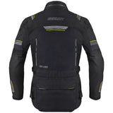 Schwarze und gelbe Germot Textiljacke Amaruq für Herren, Tourenjacke mit strapazierfähigem Material und sportlichem Design