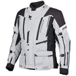 Herren Textiljacke InsideOut von Germot in Hellgrau und Schwarz, touring Jacke mit robustem Stoff und wetterfester Oberfläche.