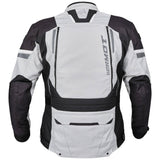 Herren Textiljacke InsideOut von Germot, hellgrau und schwarz, Touring-Jacke mit Reißverschlüssen und reflektierenden Details.