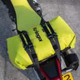 Limefarbener Kriega Rollpack-20 Rucksack mit verstellbaren Gurten und robustem Material, ideal für unterwegs.