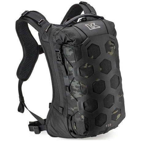 Kriega Trail 18 Rucksack in Multicam Black mit verstellbaren Schultergurten und mehreren Fächern, ideal für Outdoor-Aktivitäten