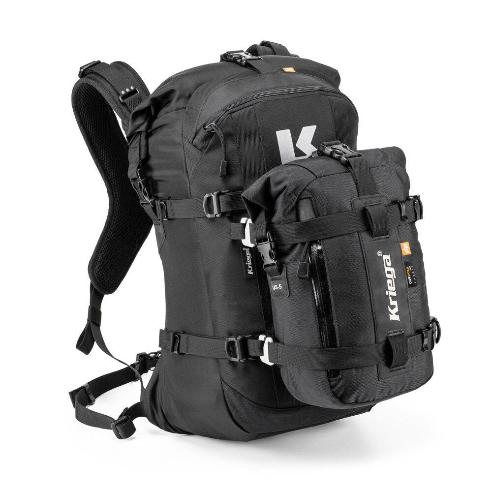 Kriega Rucksack R22 aus robustem Material mit mehreren Fächern und verstellbaren Schultergurten, ideal für Trekking und Alltag.