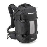 Kriega Rucksack R25 Modell 2024, schwarzer Wanderrucksack mit mehreren Fächern und verstellbaren Gurten, aufgenommen von vorne