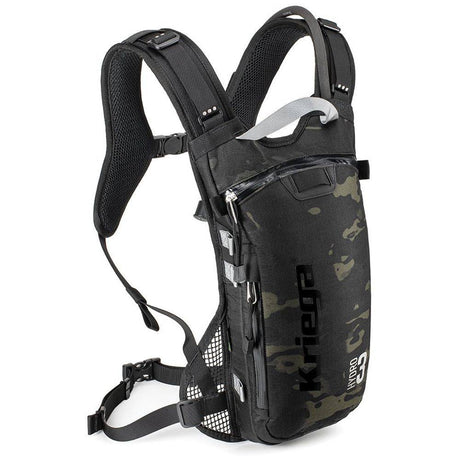 Kriega Hydro-3 Rucksack in Multicam Black, wasserfester Outdoor-Rucksack mit mehreren Fächern und robustem Design.
