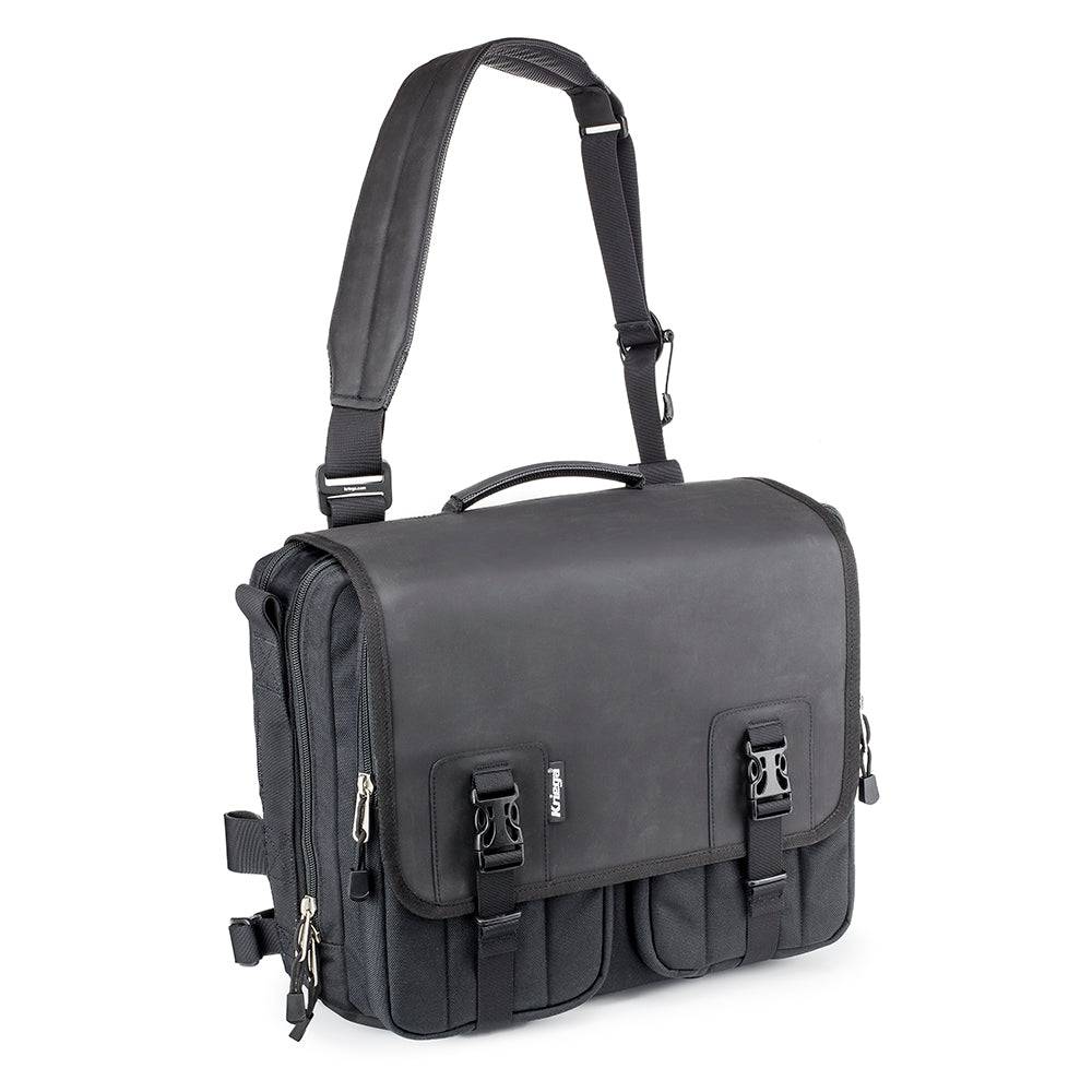 Kriega Urban EDC Umhängetasche aus robustem Material mit verstellbarem Schultergurt und mehreren Fächern, schwarze Farbe