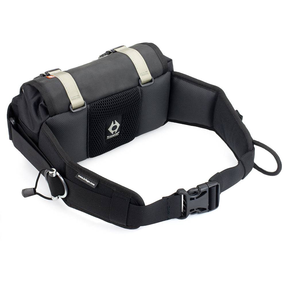 Kriega Hüfttasche R3 aus robustem Material mit mehreren Taschen und verstellbarem Gürtel, ideal für Outdoor- und Fahrradaktivitäten.