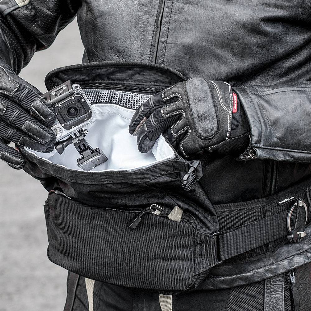 Kriega Hüfttasche R3, robuste Taschen in schwarzer Farbe mit verstellbarem Gürtel und mehreren Fächern, für Outdoor und Reisen