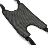 Kriega US-Drypack Tank Adapter für Tankrucksack, zeigt den schwarzen Adapter mit Befestigungsteilen für Motorradtank.