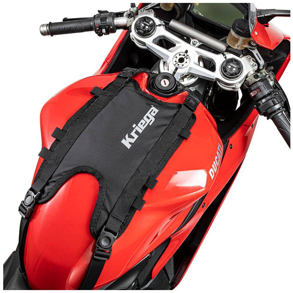 Kriega US-Drypack Tank Adapter, wetterfester Adapter für Tankrucksack, aus robustem Material, passend für Motorräder.