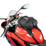 Kriega US-Drypack Tank Adapter für Tankrucksack, zeigt den schwarzen Adapter mit Befestigungselementen auf weißem Hintergrund