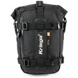 Schwarze Kriega US-5 Drypack Taschen mit reflektierendem Logo und verstellbarem Tragegurt, ideal für wasserdichten Stauraum.