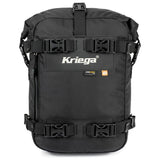 Kriega US-10 Drypack Taschen in Schwarz mit wasserdichtem Material und Rollverschluss für Motorrad und Outdoor-Abenteuer