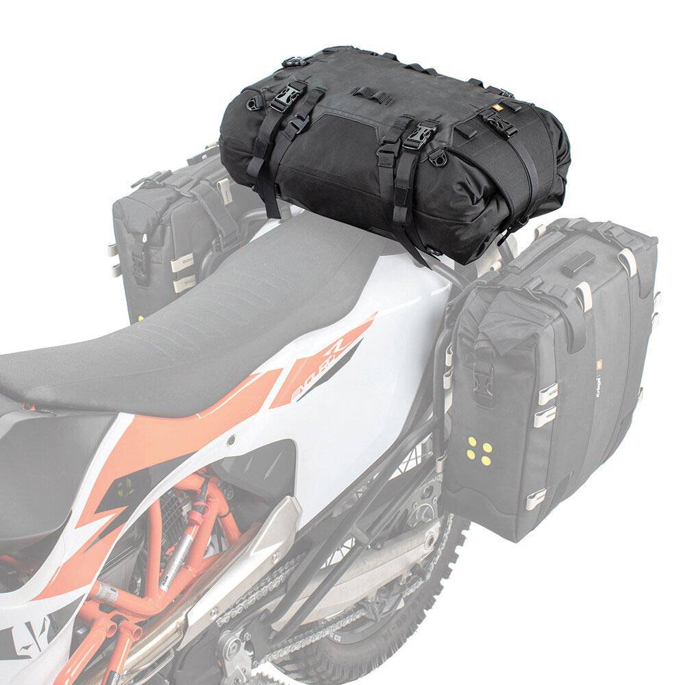 Robuste Kriega US-40 Drypack Tasche aus wasserdichtem Material mit verstellbarem Gurt und reflektierenden Elementen.