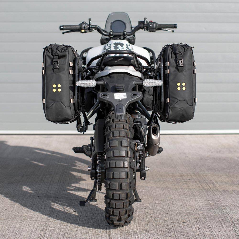 Kriega OS-22 Gepäcktasche aus strapazierfähigem Material, mit Reißverschlüssen und Befestigungssystem, für Motorräder und Fahrräder