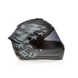 Schwarzer 6D ATS-1R Super Patriot Integralhelm mit schwarzen Design und FIM-Zertifizierung, stabile und sichere Motorradhelm-Optik